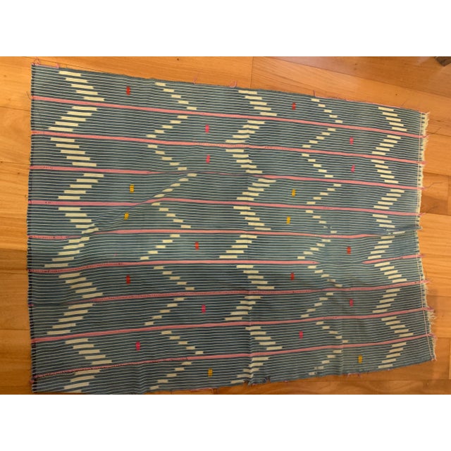 This is an Asa Oke textile that is made for an important wedding ceremony for the Yoruba people. These one-of-kind...