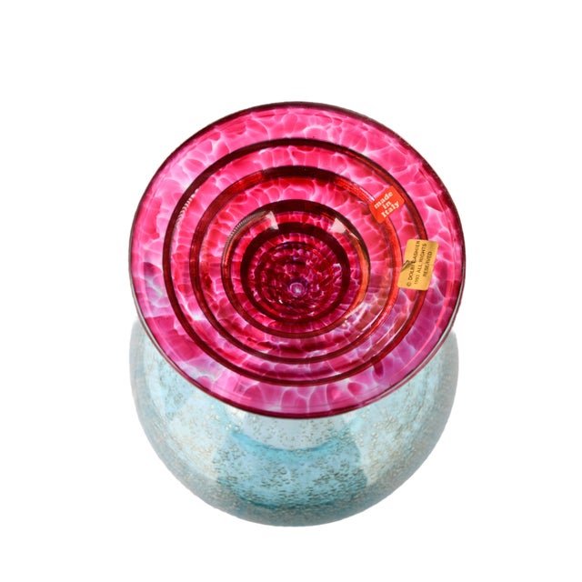 Glass Dolbi Cashier Italian Art Glass Vase For Sale - Image 7 of 9