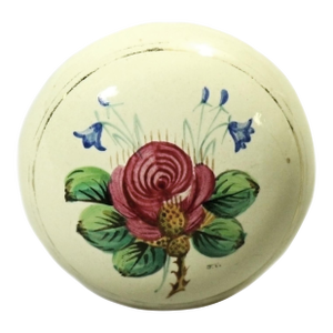 Hand Painted Porcelain Floral Door Knob