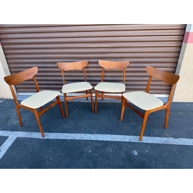 Mid-Century Modern Vintage Danish Modern Teak Dining Chairs From Schionning and Elgaard For Sale - Image 3 of 5