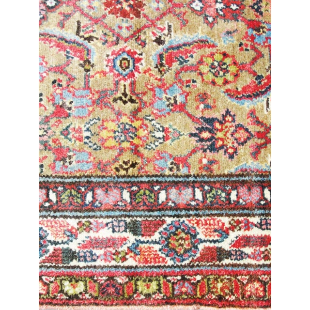 Early 20th Century Antique Persian Malayer Runner, Camel Color 3'4" × 14'11" For Sale - Image 5 of 10