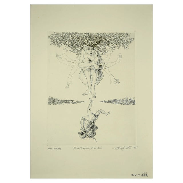 Leo Guida, Fata Morgana, Original Etching, 1975 For Sale