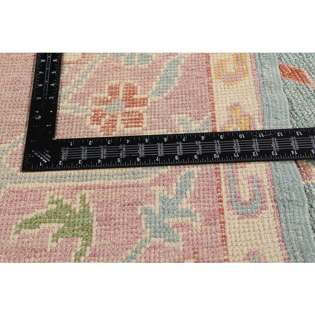 Textile Vintage Pastel Turkish Oushak Rug, 08'08 X 12'02 For Sale - Image 7 of 10