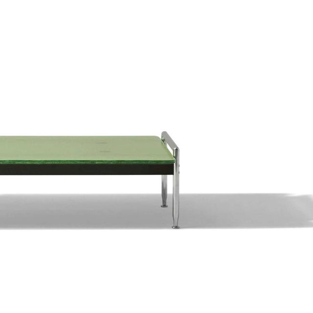 Metal Antonio Citterio Esosoft Coffee Table, Aluminum & Fluted Glass, Italy attributed to Antonio Citterio For Sale - Image 7 of 13