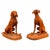 An exceptionally impressive pair of monumental life-size cast iron hunting hound sculptures, based on celebrated 19th-...