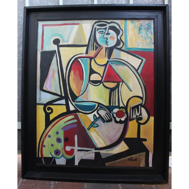 Art Nouveau 1932 Surrealism Pablo Picasso Acrylic on Board For Sale - Image 3 of 7