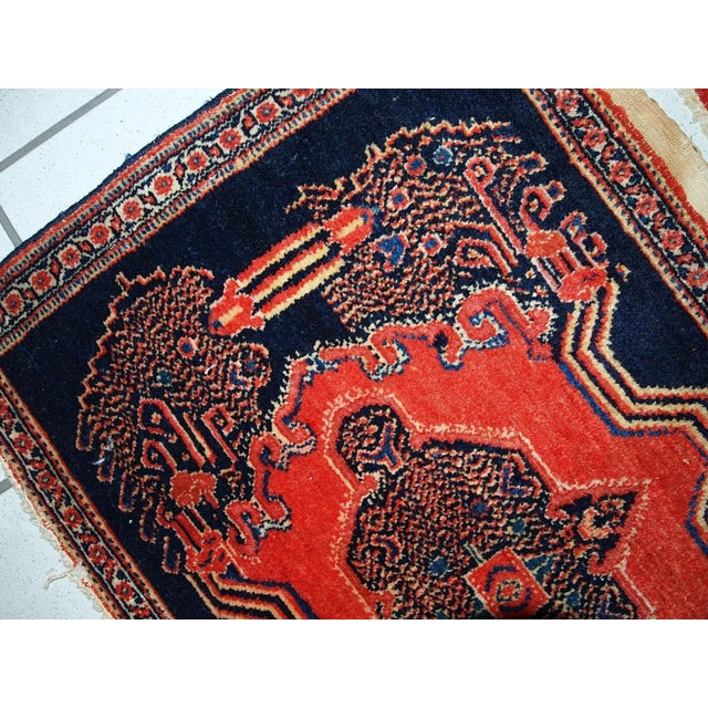 1900s Handmade Antique Persian Pair of Senneh Rugs 1.7' X 2.6' For Sale In New York - Image 6 of 10