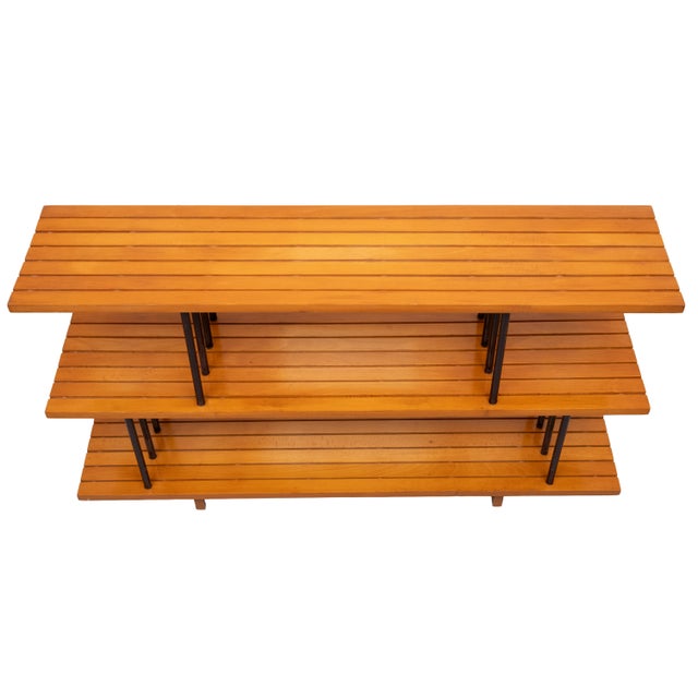 Brown Handmade Slats Shelving System from Stokke, Holland, 1960s For Sale - Image 8 of 9