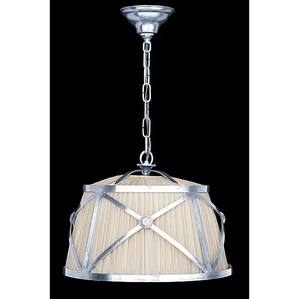 Aspire Nino - Pleated linen drum shade fixture, cast brass crosshatched frame with medallion detail. Diffuser optional.