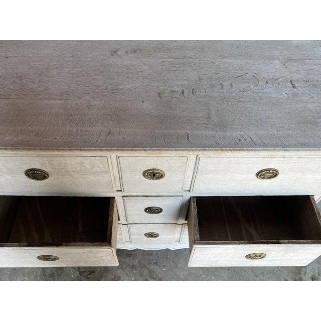 Louis XV French Chest of Drawers in Bleached Oak For Sale - Image 9 of 16