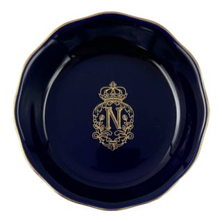 Vintage Le Negresco Hotel Nice, France Cobalt Blue Ashtray Catchall Dish For Sale
