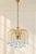 Vintage Chandelier with Blue Teardrop Crystals, 1970s, in Very Good conditions. Designed 1970 to 1979 Up to 250V...