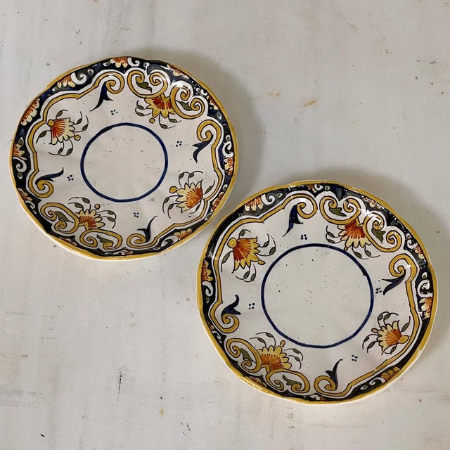19th Century French Faience 8 Piece Hand-Painted Tea Service For Sale - Image 4 of 18