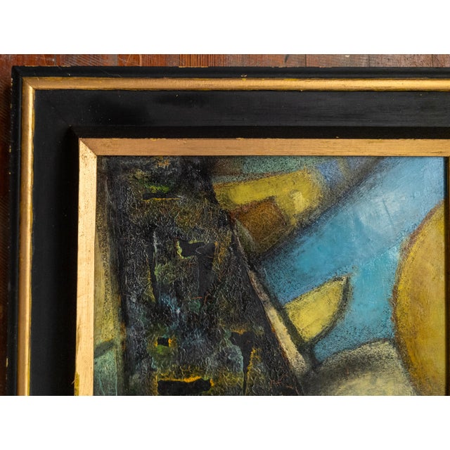 1960's Mid-Century Modern Geometric Abstract Painting by Pierre Havret, 1965 For Sale - Image 4 of 15