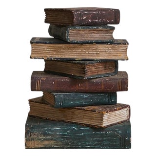 Faux Book Wood End Table Attributed to Maitland-Smith, 1970s - 2 Available For Sale