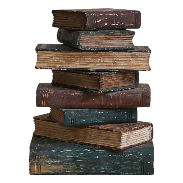 Faux Book Wood End Table Attributed to Maitland-Smith, 1970s - 2 Available For Sale