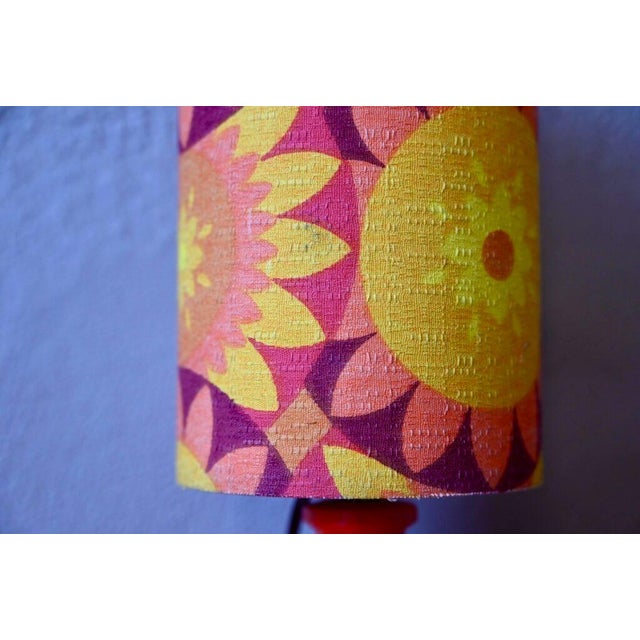 Vintage Orange Glass Table Lamp, 1970s For Sale - Image 10 of 14