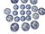 Vintage Blue and White Willow Pattern Decorative Set of 21 Plates Made in Japan For Sale - Image 12 of 12