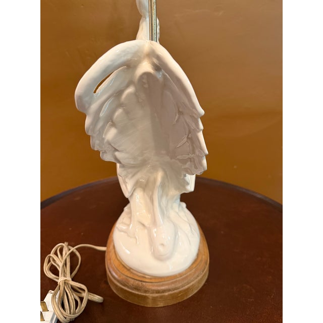 Ceramic Vintage Mid-Century French Porcelain Rooster Table Lamp For Sale - Image 7 of 15
