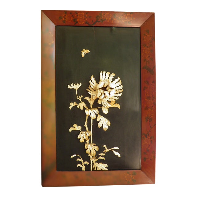 Exquisite Japanese Framed Raise Relief Ivory and Wood Wall Panel, Meiji Period For Sale