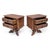 Antique American Empire Carved Walnut 2 Drawer Pedestal Base Side Chests/Tables - Pair For Sale - Image 4 of 9