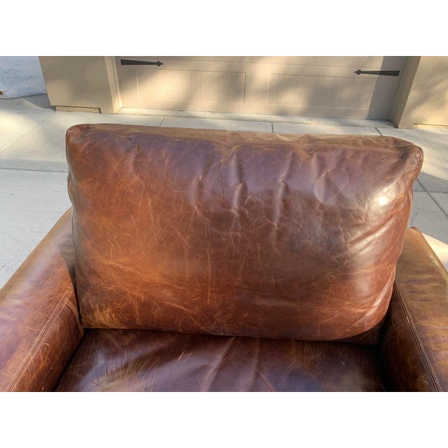 Restoration Hardware Maxwell Leather Chair Chairish