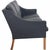 Børge Mogensen 2209 3.seater sofa upholstered in black leather and with legs of teak. The sofa is from the 1980s but was...