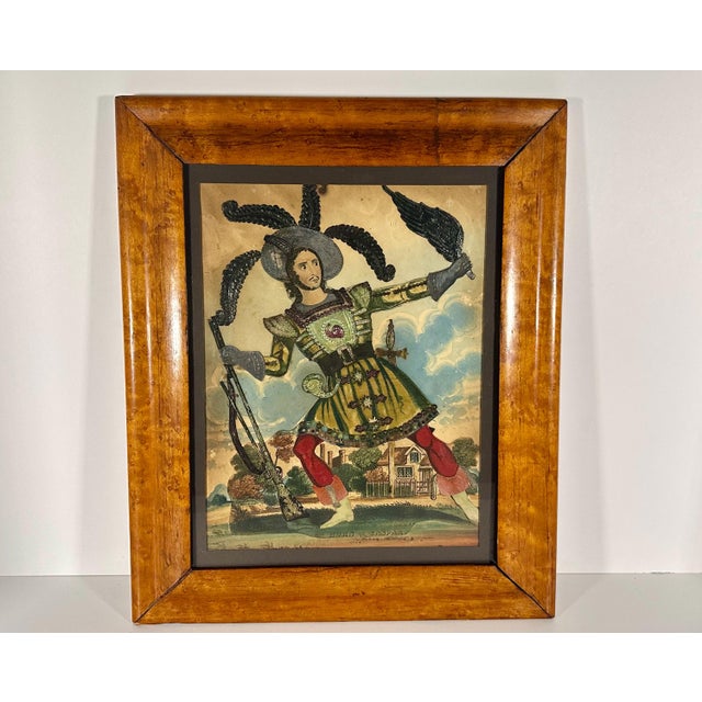 Rare & Original Antique Framed Theatrical Tinsel Print for your consideration. The framed print is a nice larger size,...