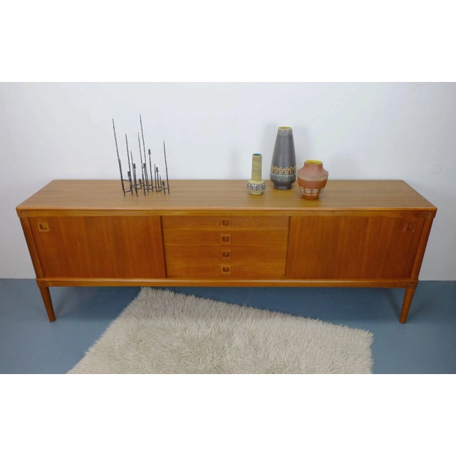 Mid-Century Modern Teak Veneer Sideboard by H.W. Klein for Bramin, 1960s For Sale - Image 3 of 13