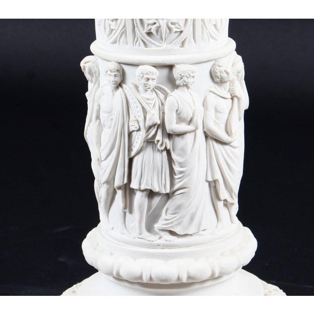 20th Century Composition Marble Bust of Apollo on Pedestal, Set of 2 For Sale - Image 11 of 15