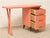 Wood Vintage Peach Single Pedestal Desk For Sale - Image 7 of 9