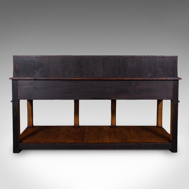 Vintage Suffolk Dresser Base, English, Oak, Victorian Revival, Kitchen Sideboard For Sale - Image 4 of 12