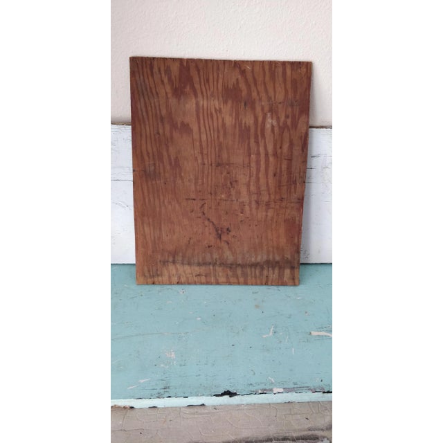 Wood Oil on Board European Village Painting For Sale - Image 7 of 8