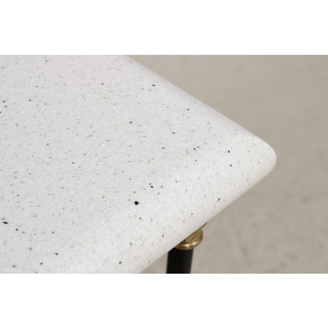 Wrought Iron Base Marble Top Console Sofa Table For Sale - Image 9 of 15