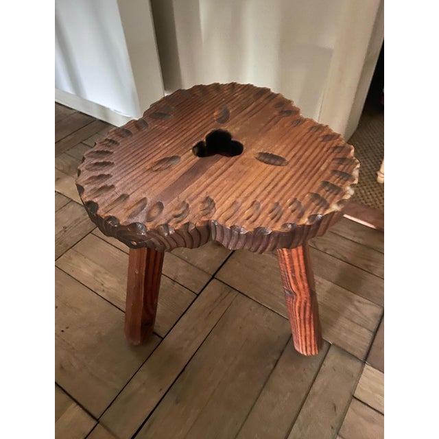 1960s Brutalist Tripod Stool, 1960s For Sale - Image 5 of 5