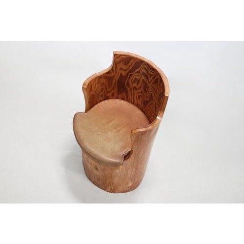 1960s Swedish Pine Trunk Kubbstol Chair, 1960s For Sale - Image 5 of 6