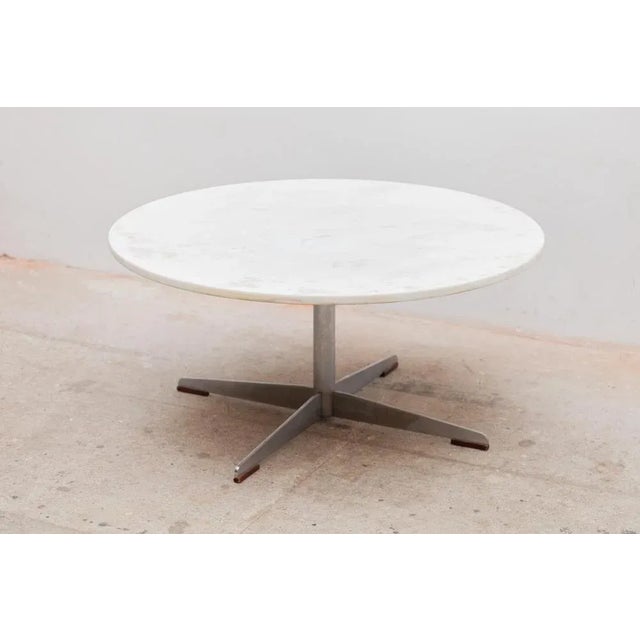 Mid-Century Marble Round Coffee Table, 1960s For Sale - Image 4 of 9