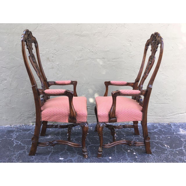 1920s burl walnut Queen Anne style pair of armchairs Burr walnut tops, walnut carcass and cabriole legs.