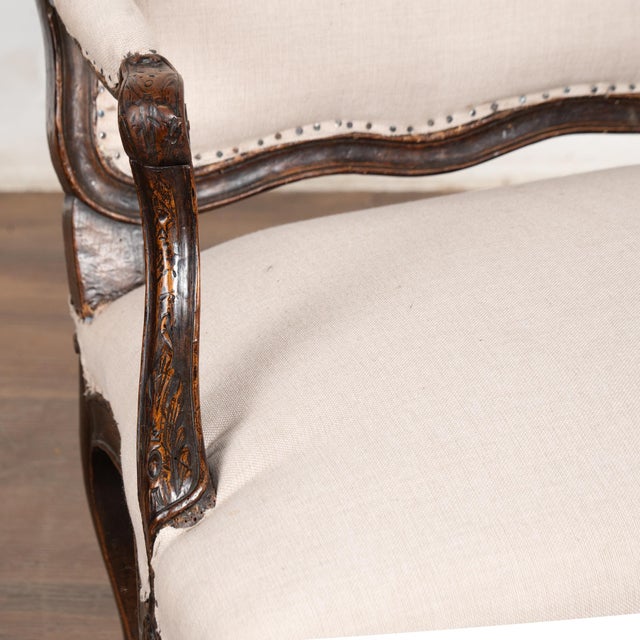 Pair of Late 19th Century Swedish Carved Walnut Armchairs For Sale - Image 6 of 13