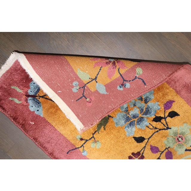 Art Deco Gold Art Deco Chinese Mat Rug no. j5059 For Sale - Image 3 of 5