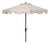 Zimmerman 11Ft Round Market Umbrella, Beige With White Trim For Sale