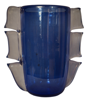 Mid-Century Sky Blue Murano Art Glass Vase, 2000s