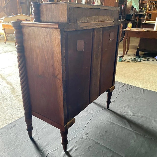 Early 19th Century American Sheraton Bow Front Chest of Drawers For Sale - Image 12 of 12