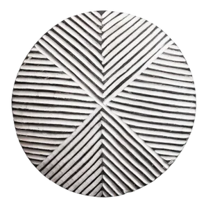 Vintage Round African Modern Zulu Shield Wall Object