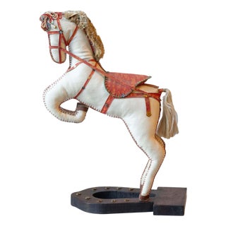 French Decorative Horse in Moleskin with Saddle and Harness, 20th Century For Sale