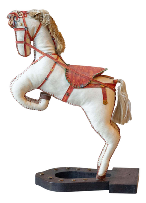 French Decorative Horse in Moleskin with Saddle and Harness, 20th Century