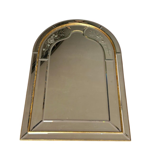 1980s Italian Arched Wall Glass Mirror, 1980s For Sale - Image 5 of 11