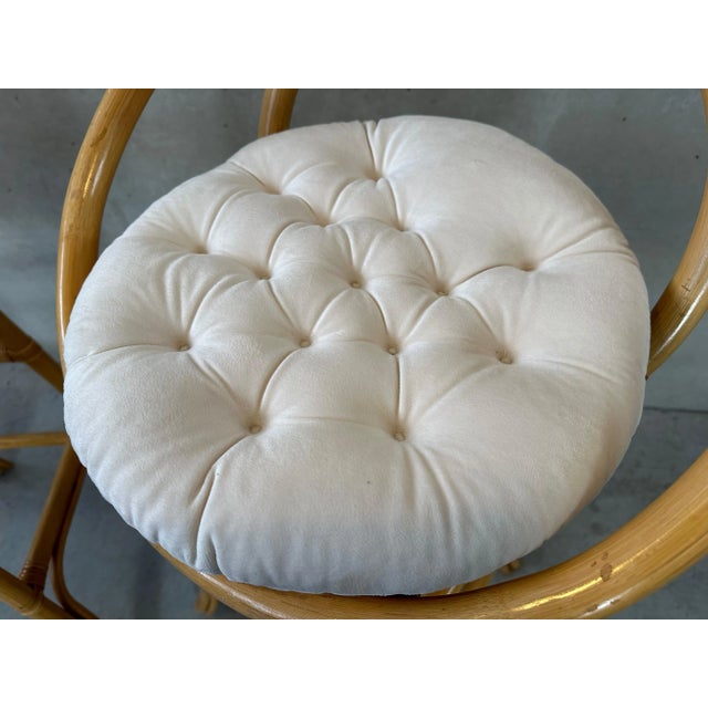 Set of Vintage Tiki Bar Stools in Bamboo For Sale - Image 9 of 10