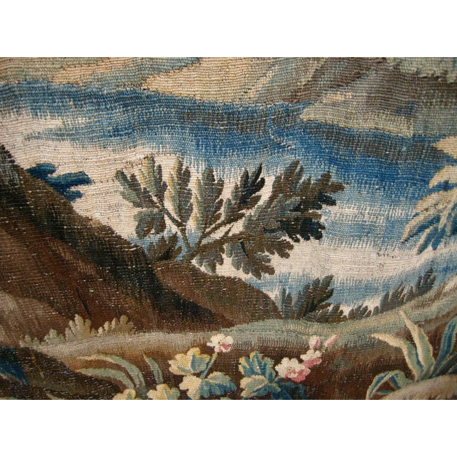 Aubusson Verdure Tapestry Waterfall With an Heron and Bridge Jean-Batiste Pillement Circa 1750 For Sale - Image 17 of 18