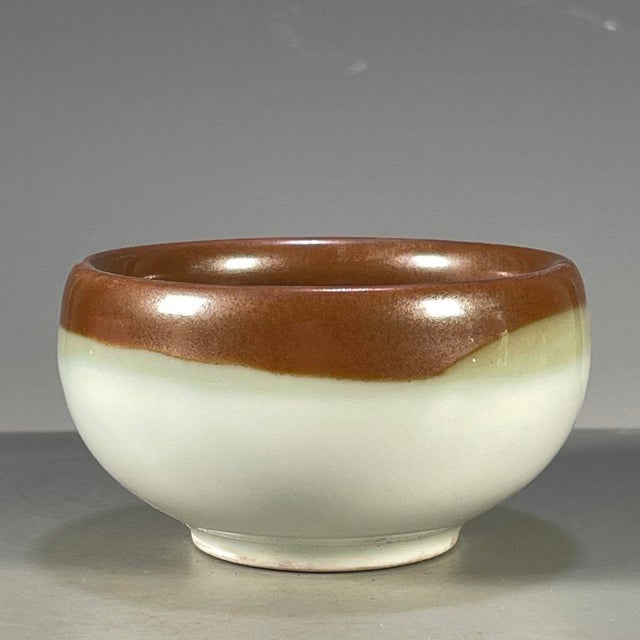 Chinese Brown & White Glazed Porcelain Tea Cup For Sale In Los Angeles - Image 6 of 9